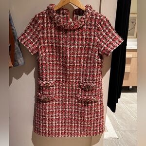 Tuckernuck Jackie Dress Pink and Black Tweed XXS